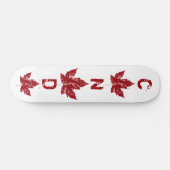 Retro Distressed Canada Maple Leaf Skateboard (Horizontal)