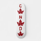 Retro Distressed Canada Maple Leaf Skateboard (Vorne)