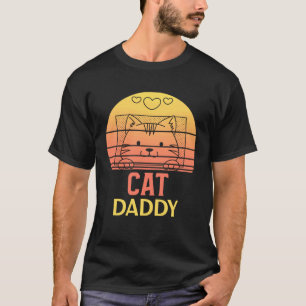 Retro-Distressed-Cat-Daddy im Vintage-Stil der Ach T-Shirt