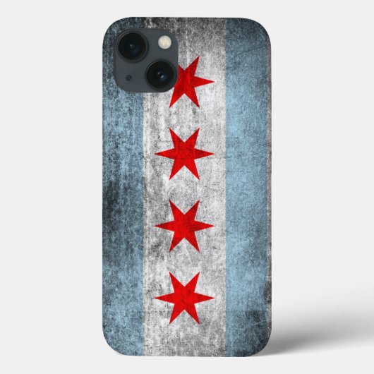 Retro Distressed Chicago Flag Case-Mate iPhone Hülle (Rückseite)