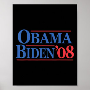 Retro Distressed Vintag Obama Biden 08 Kampagne Poster