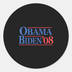 Retro Distressed Vintag Obama Biden 08 Kampagne Runder Aufkleber