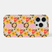 Retro-ditsy-Blumenblütenmuster iPhone Hülle (Rückseite (Horizontal))