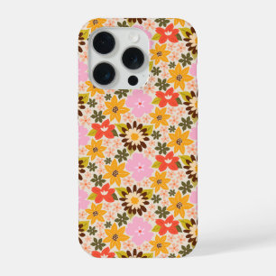 Retro-ditsy-Blumenblütenmuster iPhone 15 Pro Hülle