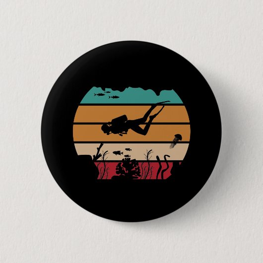 Retro Diver Button (Vorderseite)
