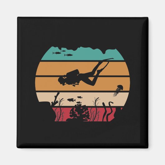 Retro Diver Magnet (Vorne)