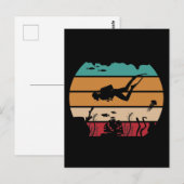 Retro Diver Postkarte (Vorne/Hinten)