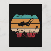 Retro Diver Postkarte (Vorderseite)
