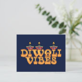 Retro Diwali Vibes Postkarte (Stehend Vorderseite)
