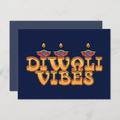 Retro Diwali Vibes Postkarte (Vorne/Hinten)