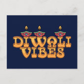 Retro Diwali Vibes Postkarte (Vorderseite)
