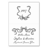 Retro DIY Faltes Dolce Vita Platzkarten Tischnummer (Vorderseite)