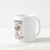 Retro-DJ-Frenchie-Tanzparty-Grafik Kaffeetasse (VorderseiteRechts)