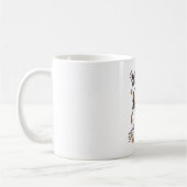 Retro-DJ-Frenchie-Tanzparty-Grafik Kaffeetasse (Links)