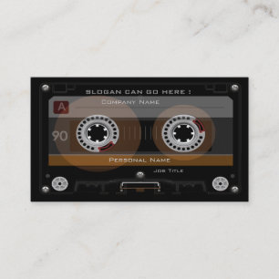 Retro-DJ-Musik-Kassette-MixTape-Geschäftskarte Visitenkarte