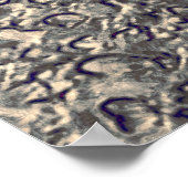 Retro DJ Turntable Grunge Poster (Ecke)