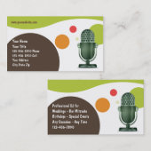 Retro DJ-Visitenkarte, Visitenkarte (Vorne/Hinten)