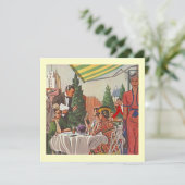 Retro Do Lunch Lady Friends Einladung (Stehend Vorderseite)