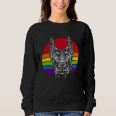 Retro Doberman 2 Sweatshirt (Vorderseite)