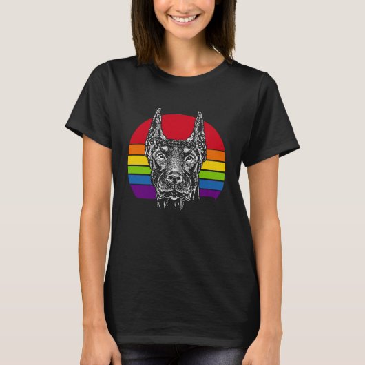 Retro Doberman 2 T-Shirt (Vorderseite)