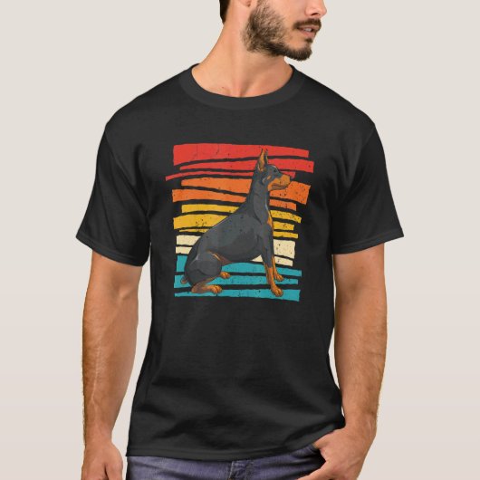 Retro Dobermann Pinscher 1 T-Shirt (Vorderseite)