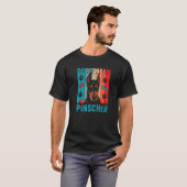 Retro Dobermann Pinscher Dobermann Hund T-Shirt (Vorne ganz)