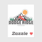 Retro Dodge Ridge Ski Aufkleber (Blatt)