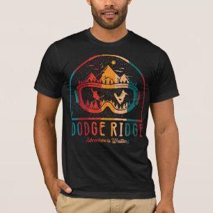 Retro Dodge Ridge Skiabenteuer Gewartet T-Shirt