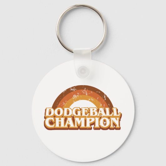Retro Dodgeball Champion Keychain Schlüsselanhänger (Vorderseite)