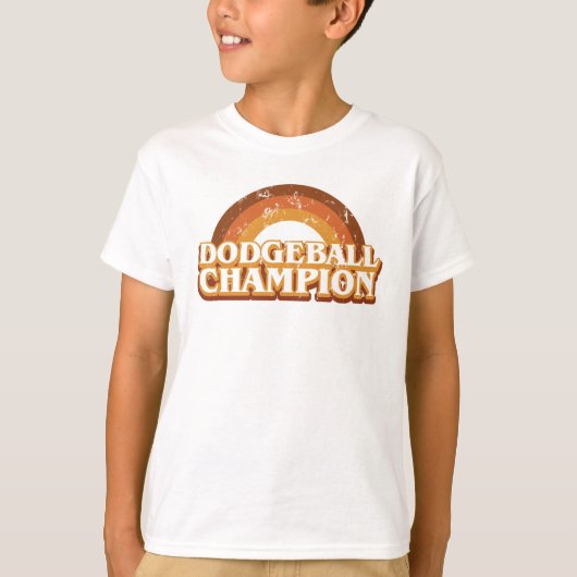 Retro Dodgeball Champion Kids Ringer T - Shirt (Vorderseite)