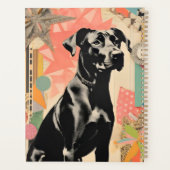 Retro Dog abstrakt Collage Scrapbooking Planer (Rückseite)