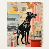 Retro Dog Collage Scrapbooking Planer (Rückseite)