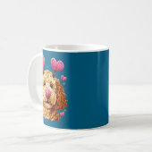 Retro Dog Goldendoodle Valentines Funny Gift Women Kaffeetasse (Vorderseite Links)