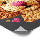 Retro Dog Goldendoodle Valentines Funny Gift Women Poster (Ecke)