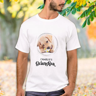 Retro Dog GRANDPA Personalisiertes Puppy-Pet-Foto T-Shirt