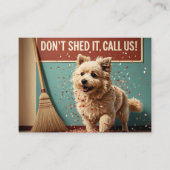 Retro Dog Grooming “Don’t Shed on It, Call Us!” Visitenkarte (Vorderseite)