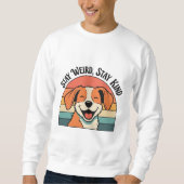 Retro Dog Kind Message Men’s Sweatshirt (Vorderseite)
