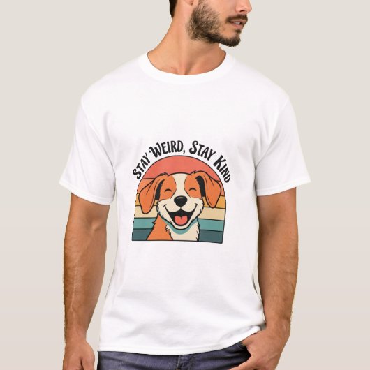 Retro Dog Kindness Quote Men’s Graphic T-Shirt (Vorderseite)