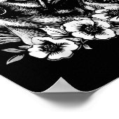Retro Dog Mops Lover Tattoo Style Poster (Ecke)