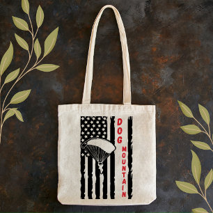 Retro Dog Mountain Washington Paraglide Skydiving Tragetasche