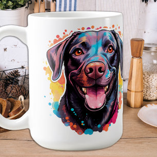 Retro Dog Pop Art Colorful Labrador Retriever Kaffeetasse