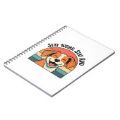 Retro Dog Positive Quote Lined Notebook Notizblock (Linke Seite)