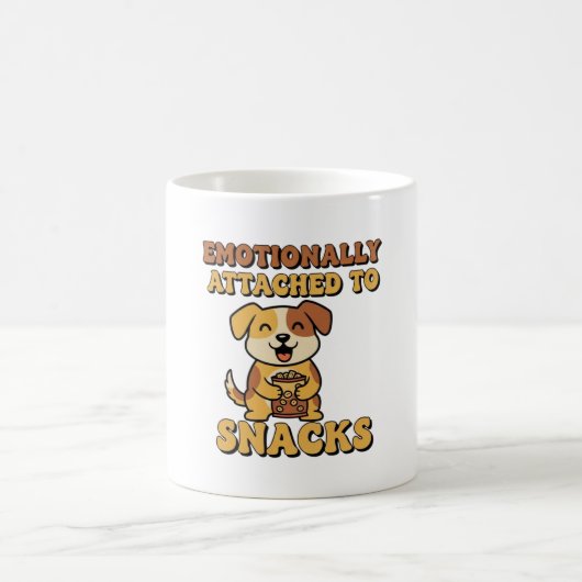 Retro Dog Snack Devotion White Mug Kaffeetasse (Mittel)