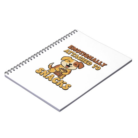 Retro Dog Snack Thoughts Lined Notebook Notizblock (Linke Seite)
