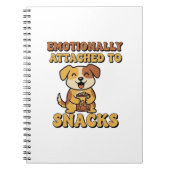 Retro Dog Snack Thoughts Lined Notebook Notizblock (Vorderseite)