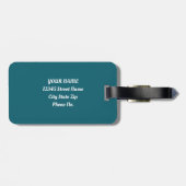 Retro Dog Sunglasses Vintage Sunset Beach Gepäckanhänger (Rückseite horizontal)