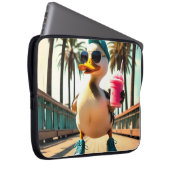 Retro Dog Sunglasses Vintage Sunset Beach Laptopschutzhülle (Vorne Rechts)