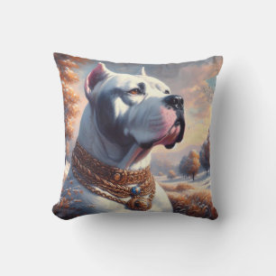 Retro-Dogo-Argentino-Malerei Kissen
