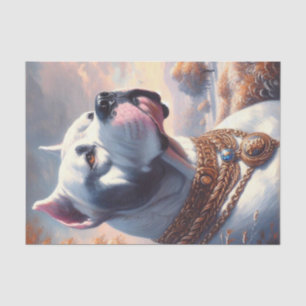 Retro Dogo Argentino Malerei Seidenpapier