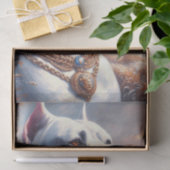 Retro Dogo Argentino Malerei Seidenpapier (Geschenk)